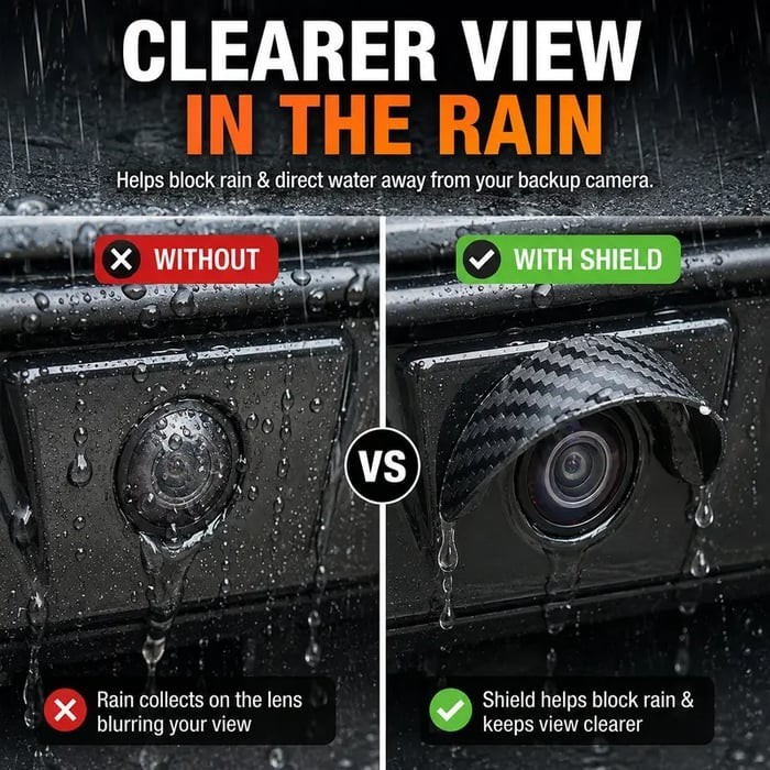 Soft PVC Sun Shade Cover, Waterproof Protector Hood for Reversing Backup Camera