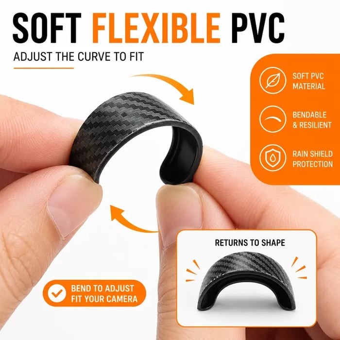 Soft PVC Sun Shade Cover, Waterproof Protector Hood for Reversing Backup Camera