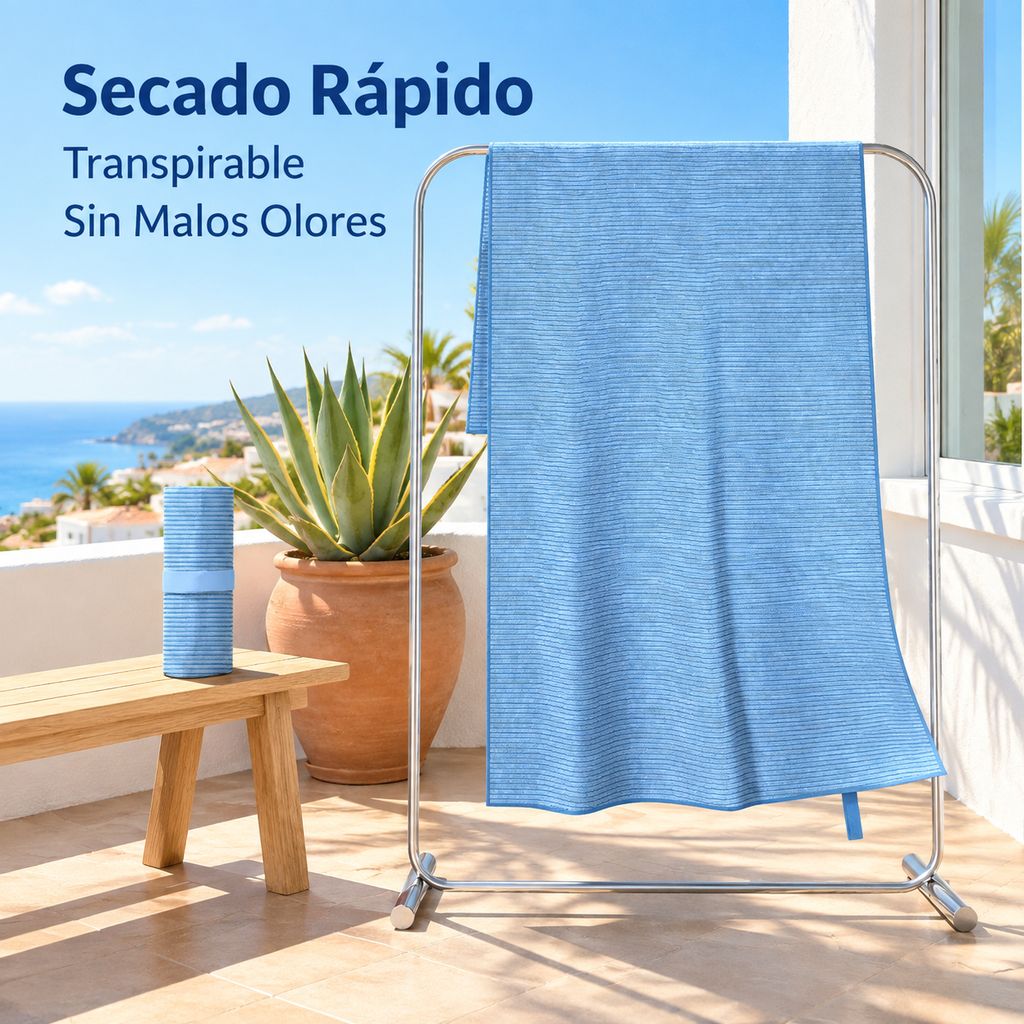 Toalla deportiva de secado rápido tipo Decathlon, absorbente para sudor