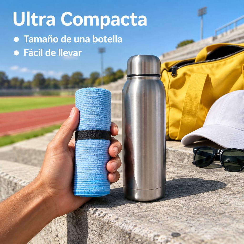 Toalla deportiva de secado rápido tipo Decathlon, absorbente para sudor