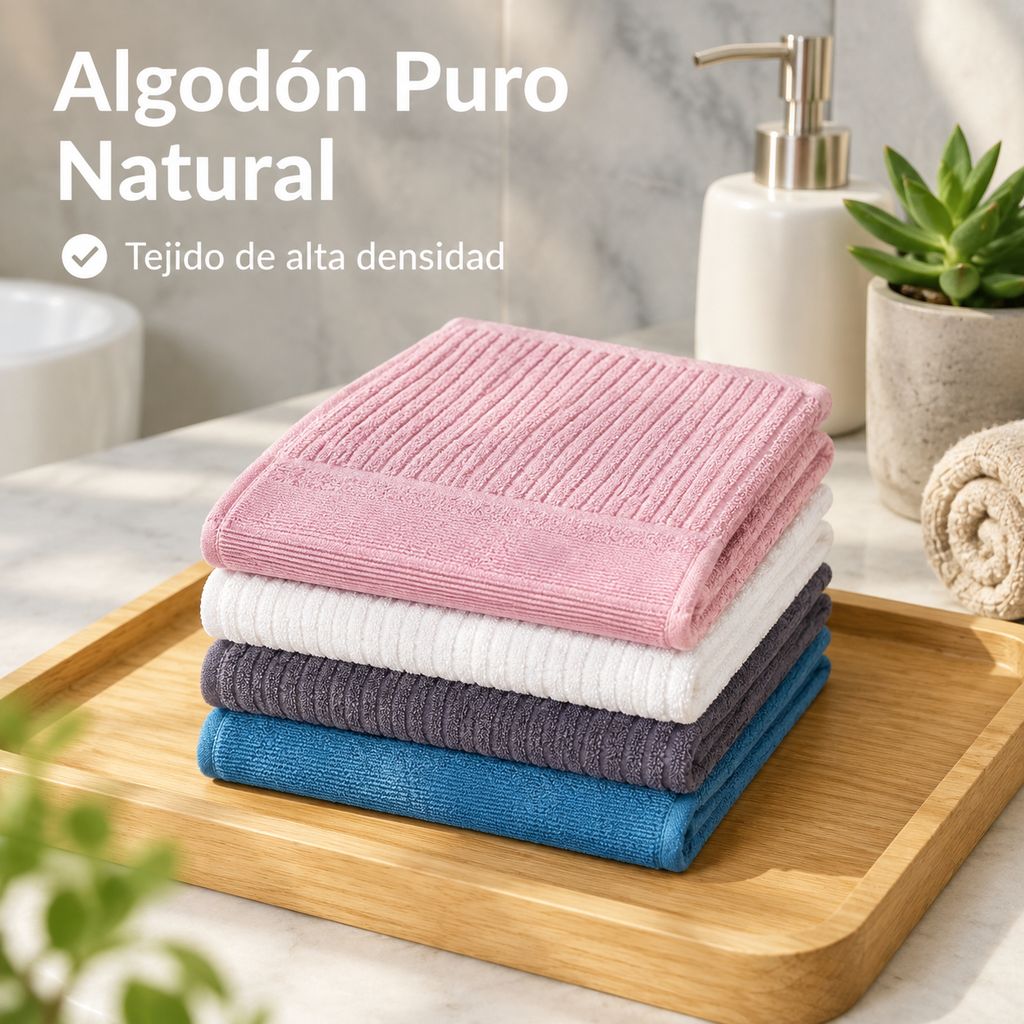 Toalla facial cuadrada de algodón puro para uso doméstico