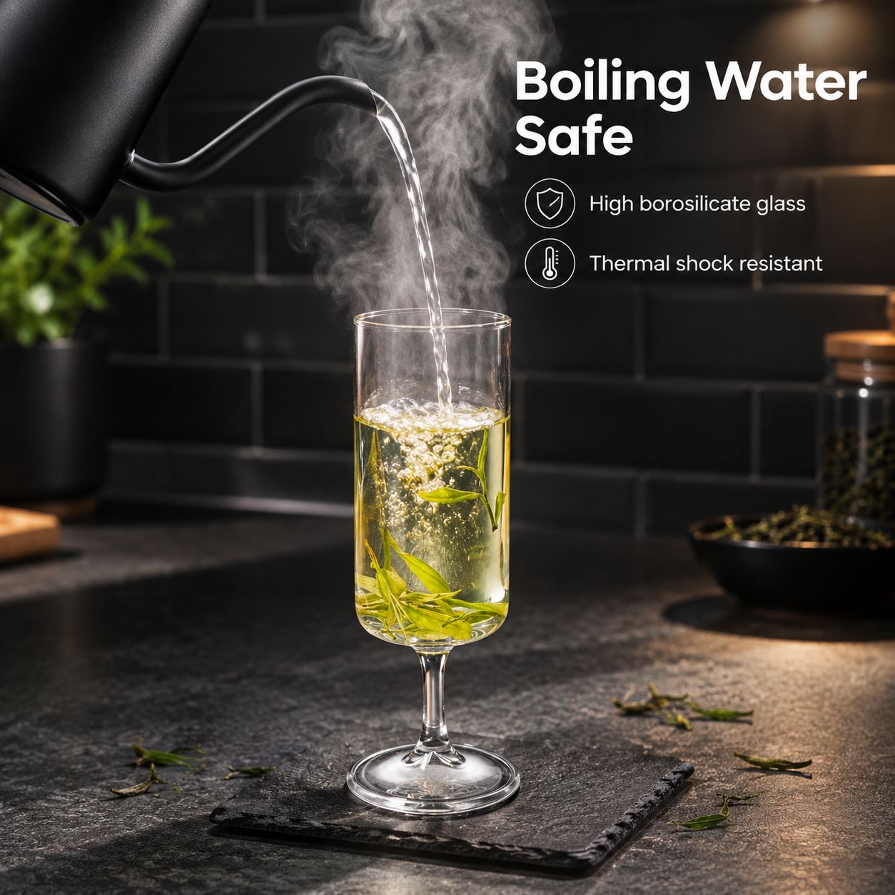 High Borosilicate Glass Green Tea Cup