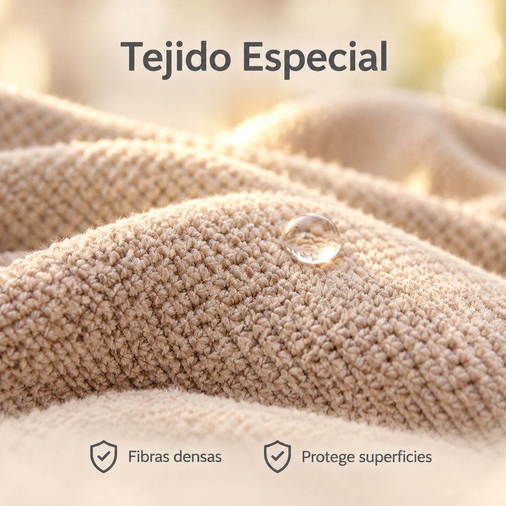 Toalla súper absorbente que no suelta pelusa