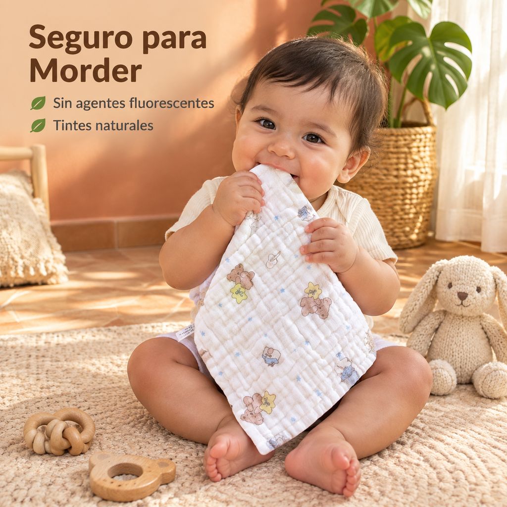 Toalla cuadrada de gasa de seis capas especial para bebés