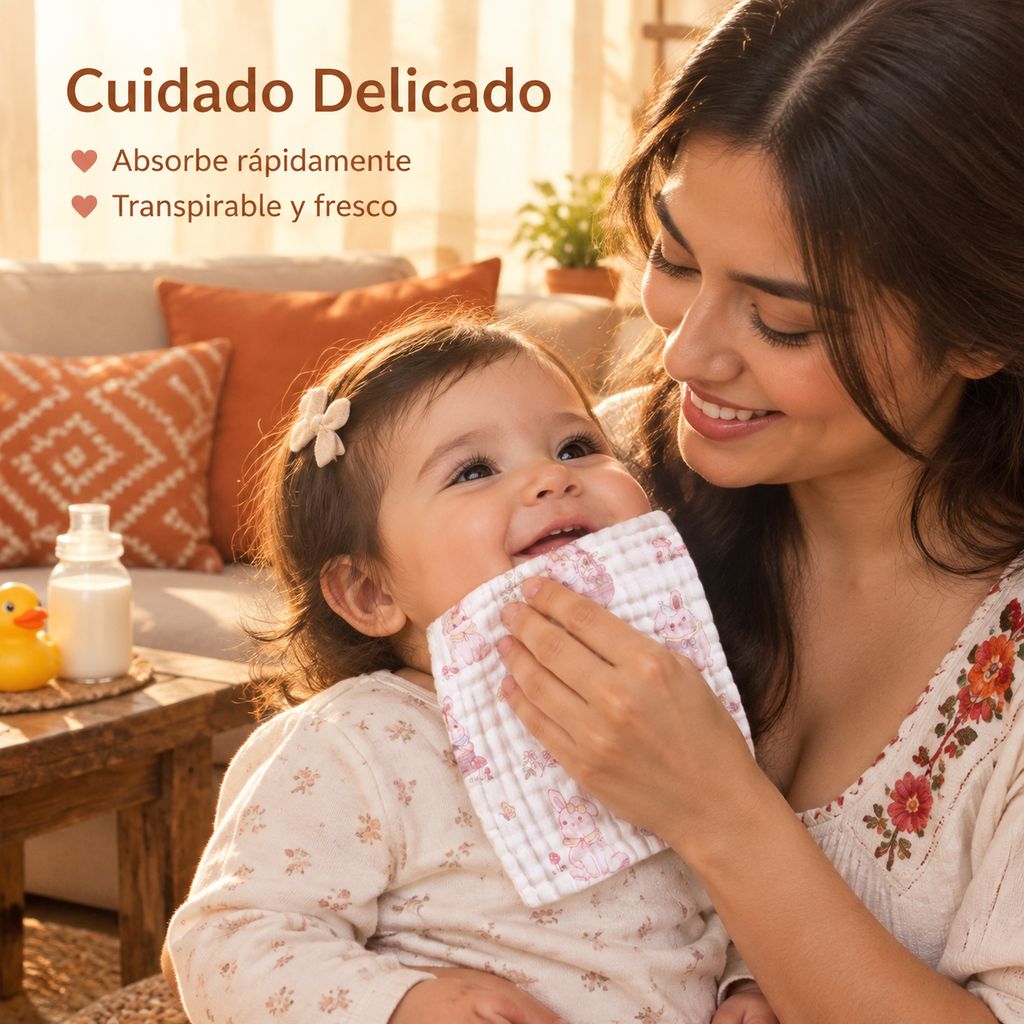 Toalla cuadrada de gasa de seis capas especial para bebés