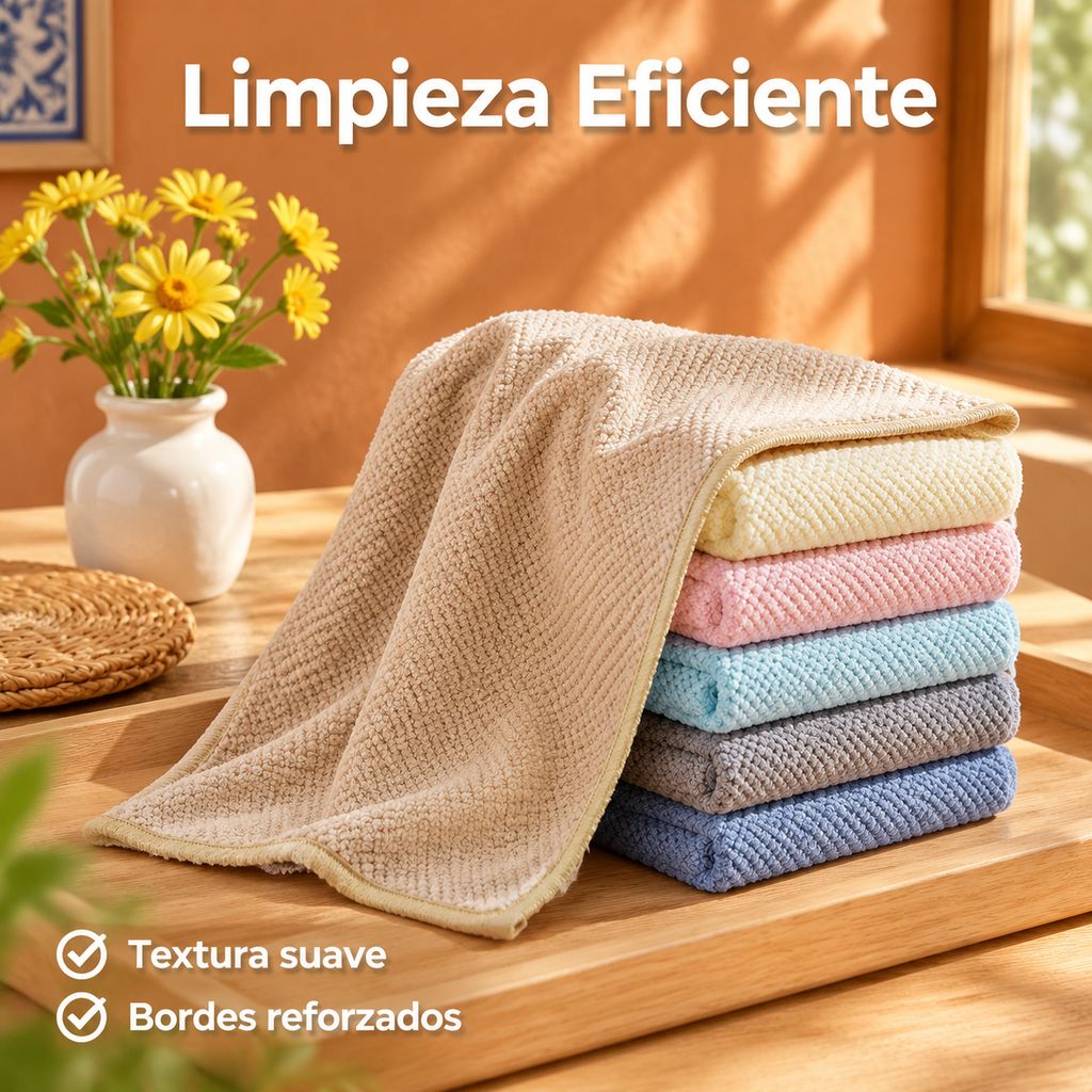 Toalla súper absorbente que no suelta pelusa