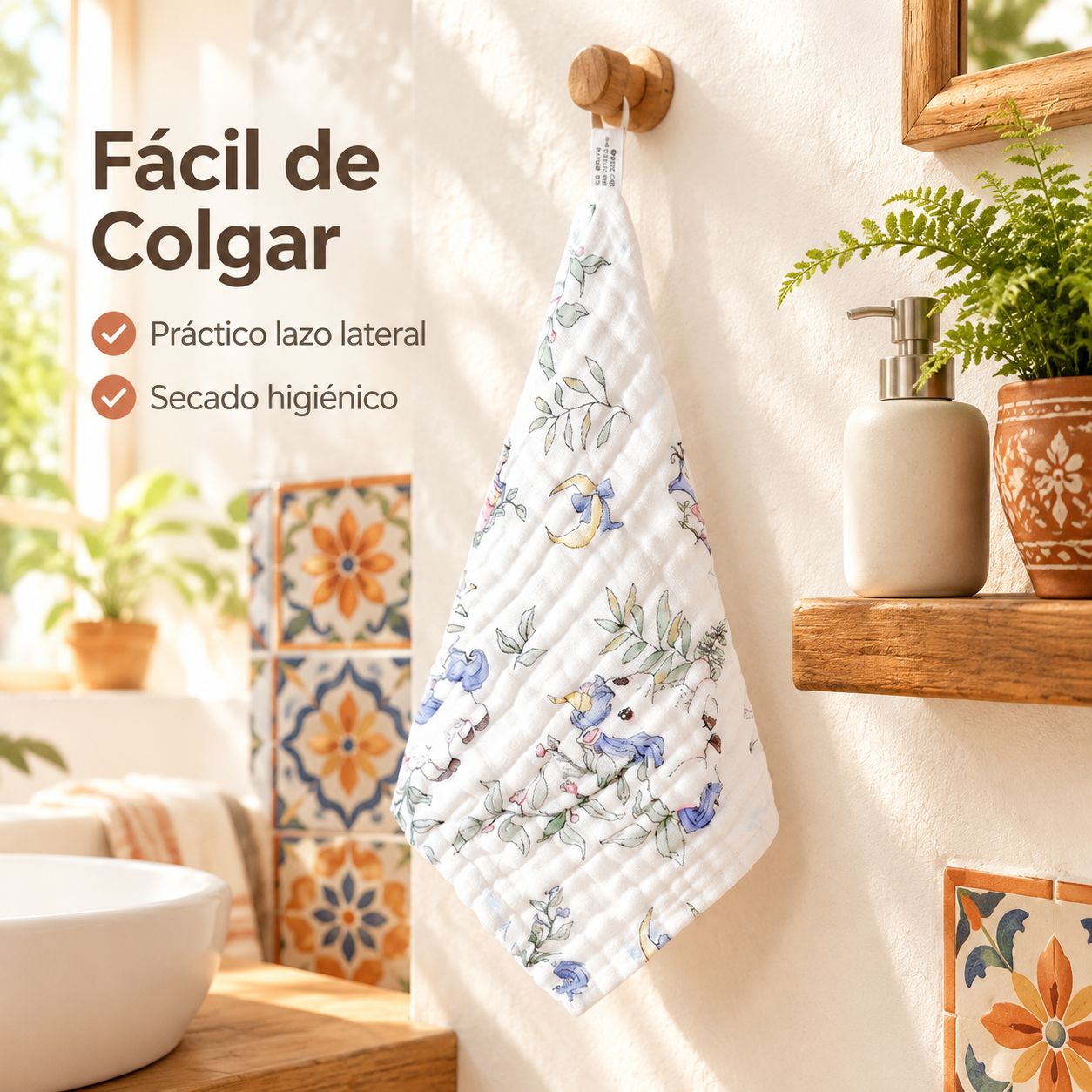 Toalla cuadrada de gasa de seis capas especial para bebés