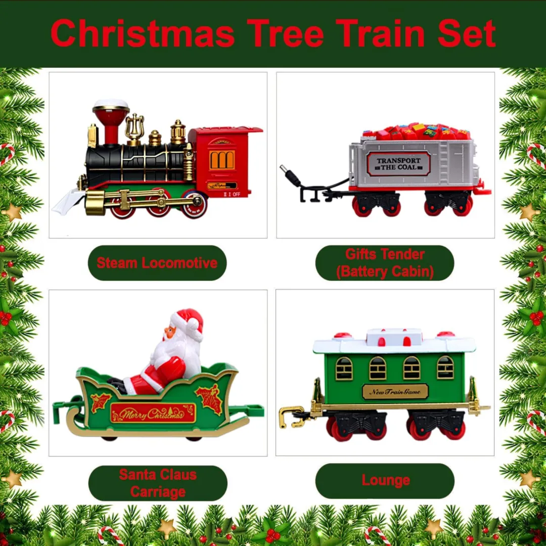 TreeTrack Train – Elevated Christmas Tree Train Set