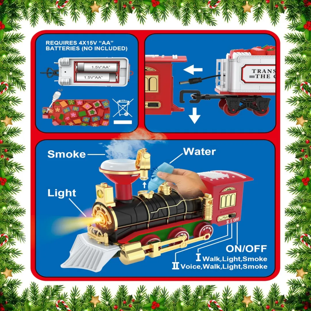 TreeTrack Train – Elevated Christmas Tree Train Set