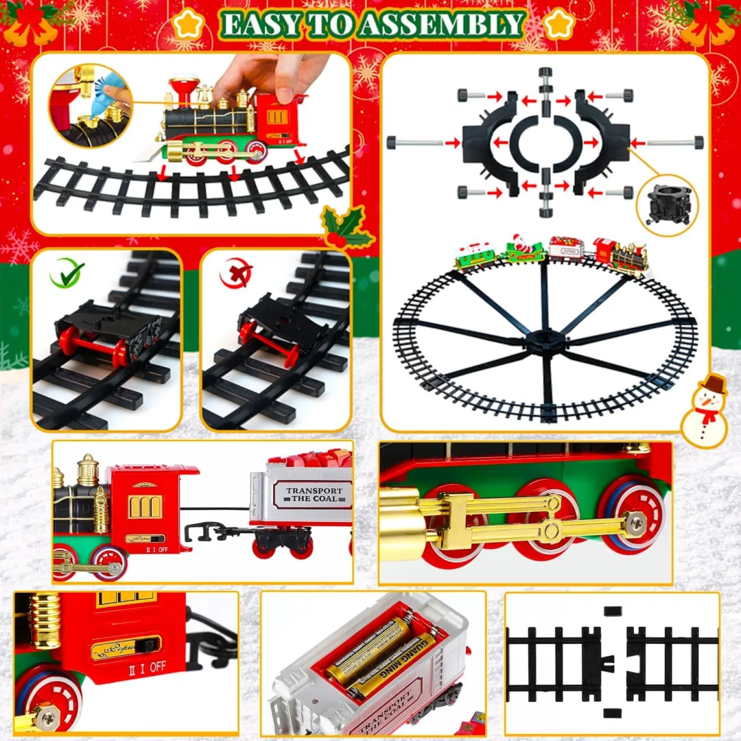 TreeTrack Train – Elevated Christmas Tree Train Set