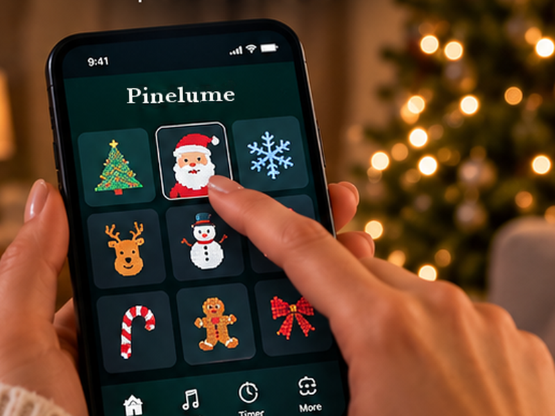 Open the app to control Christmas balcony lights