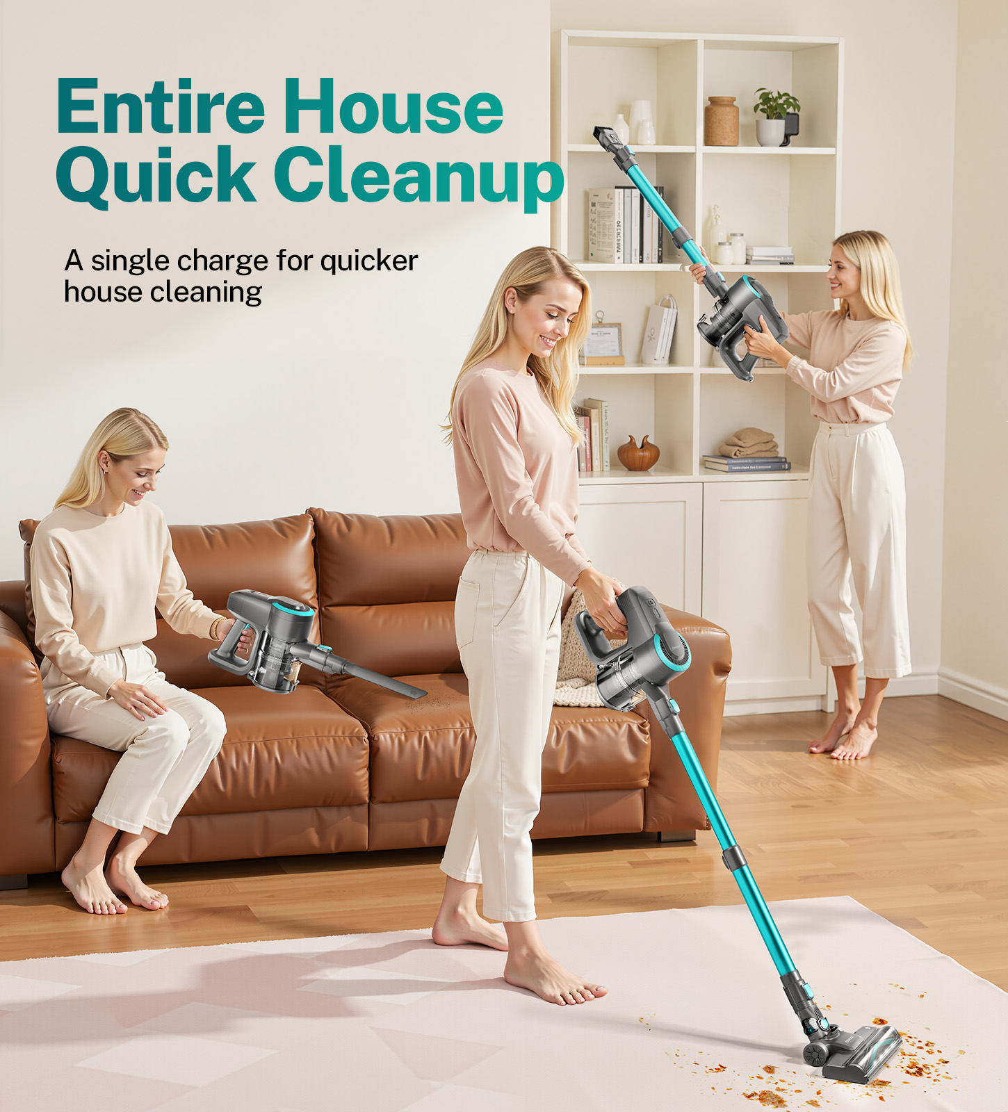 Devoac cordless vacuum cleaner lifestyle image