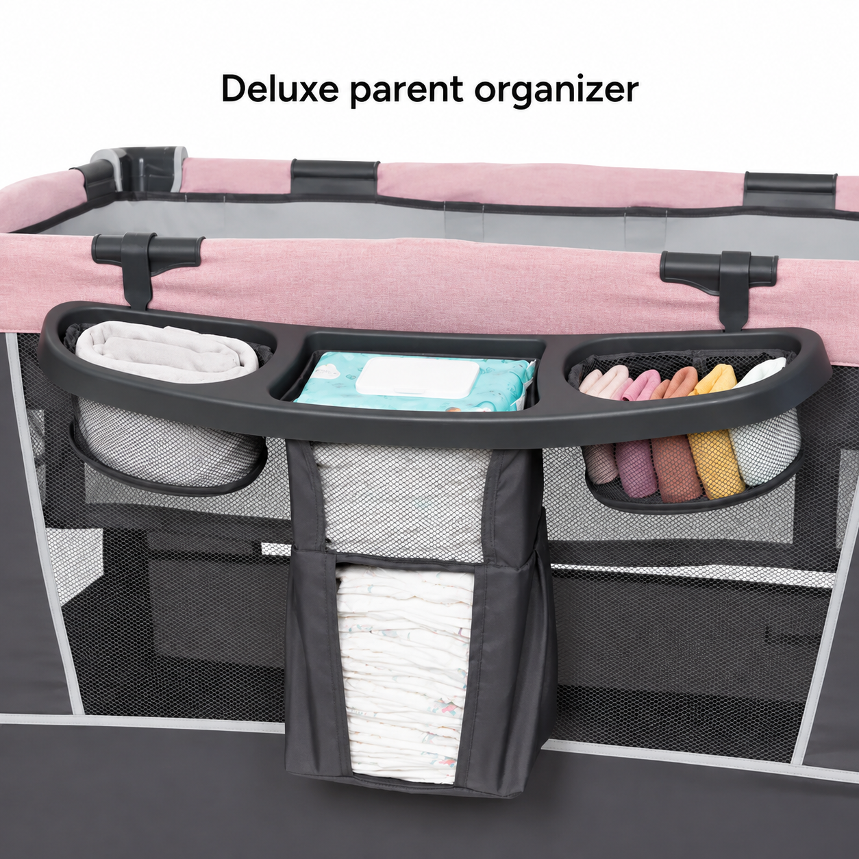 Portable Baby Playard with Bassinet & Changing Table