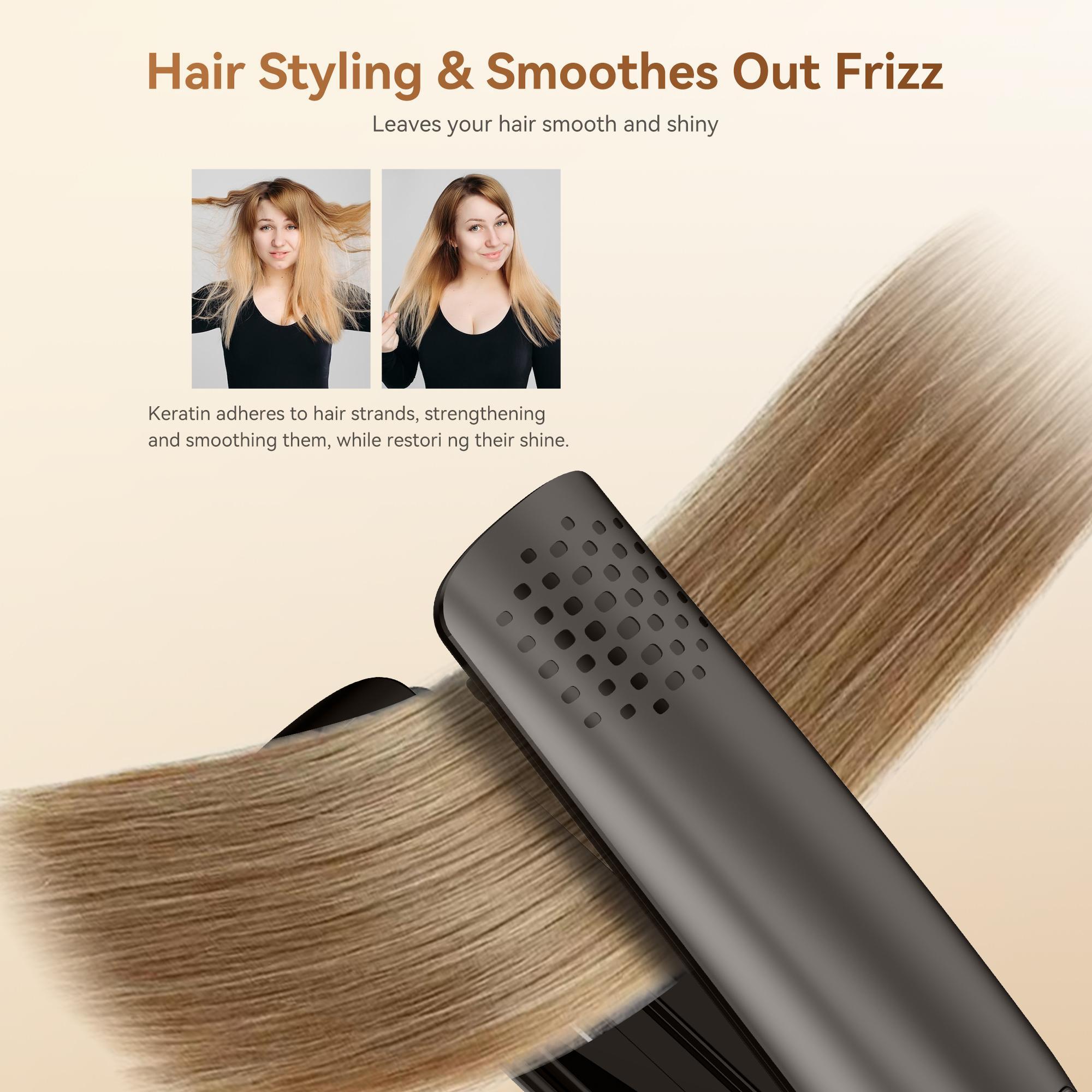 UKLISS LissVapor Unisex Hair Straightener & Curling Tool - US Plug, Adjustable, 2-Year Warranty, Steam Protection, Infrared Protection, Frizz Control, Softening & Smoothing, for All Hair Types