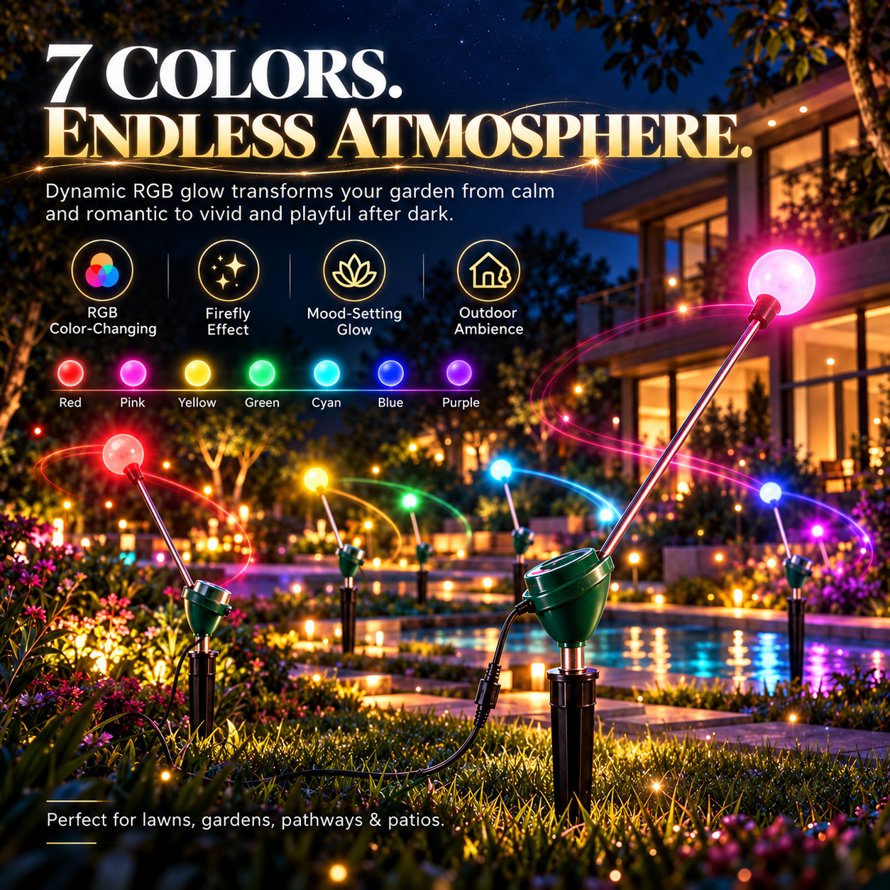 Motorized swaying garden light product details