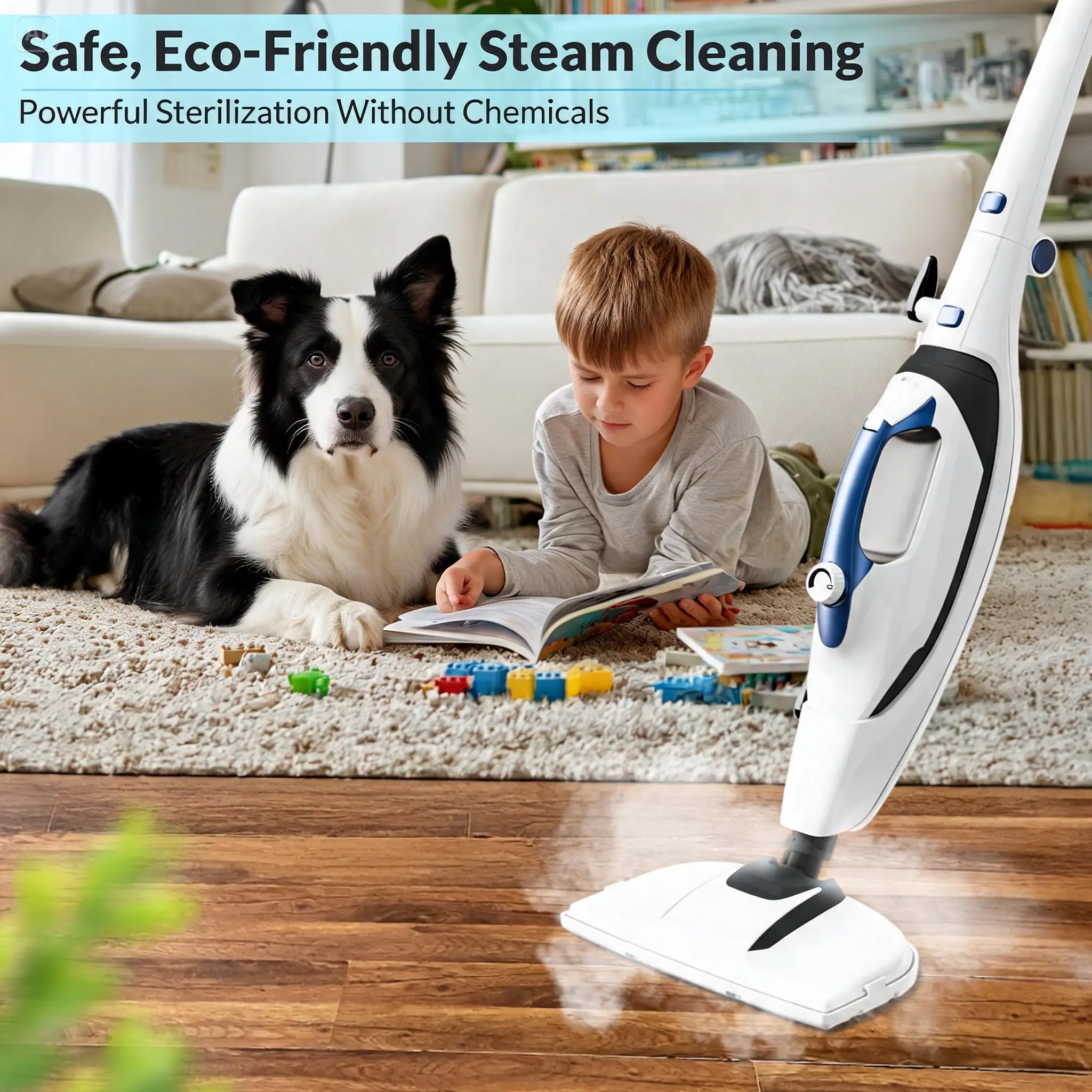 GLEEHILL 10-in-1 Steam Mop with Handheld Steamer