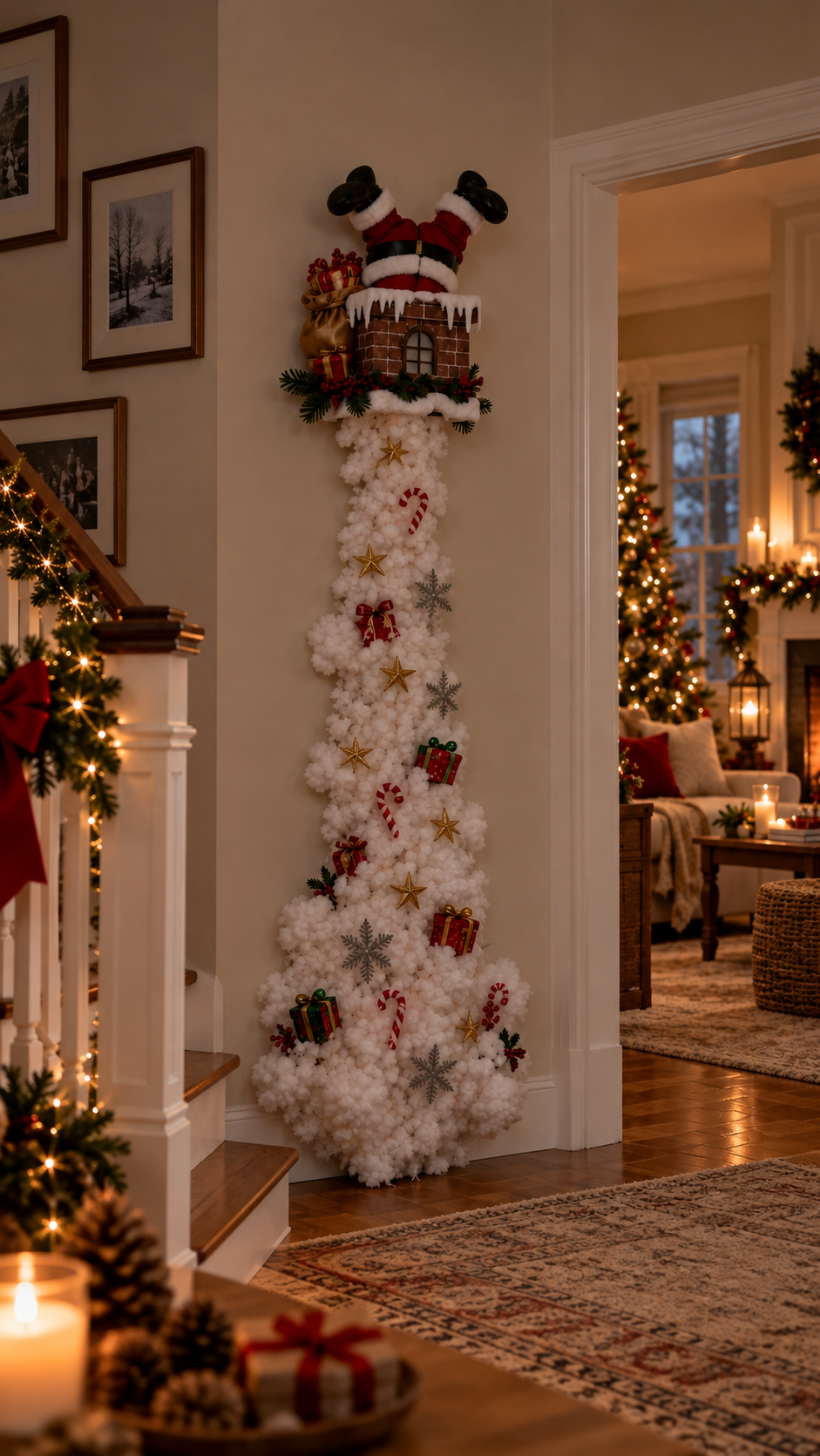 The same Santa wall decoration with lights off