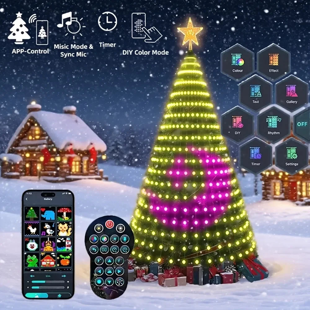 Smart LED Christmas Tree Lights 1.8m-400leds Eu Plug