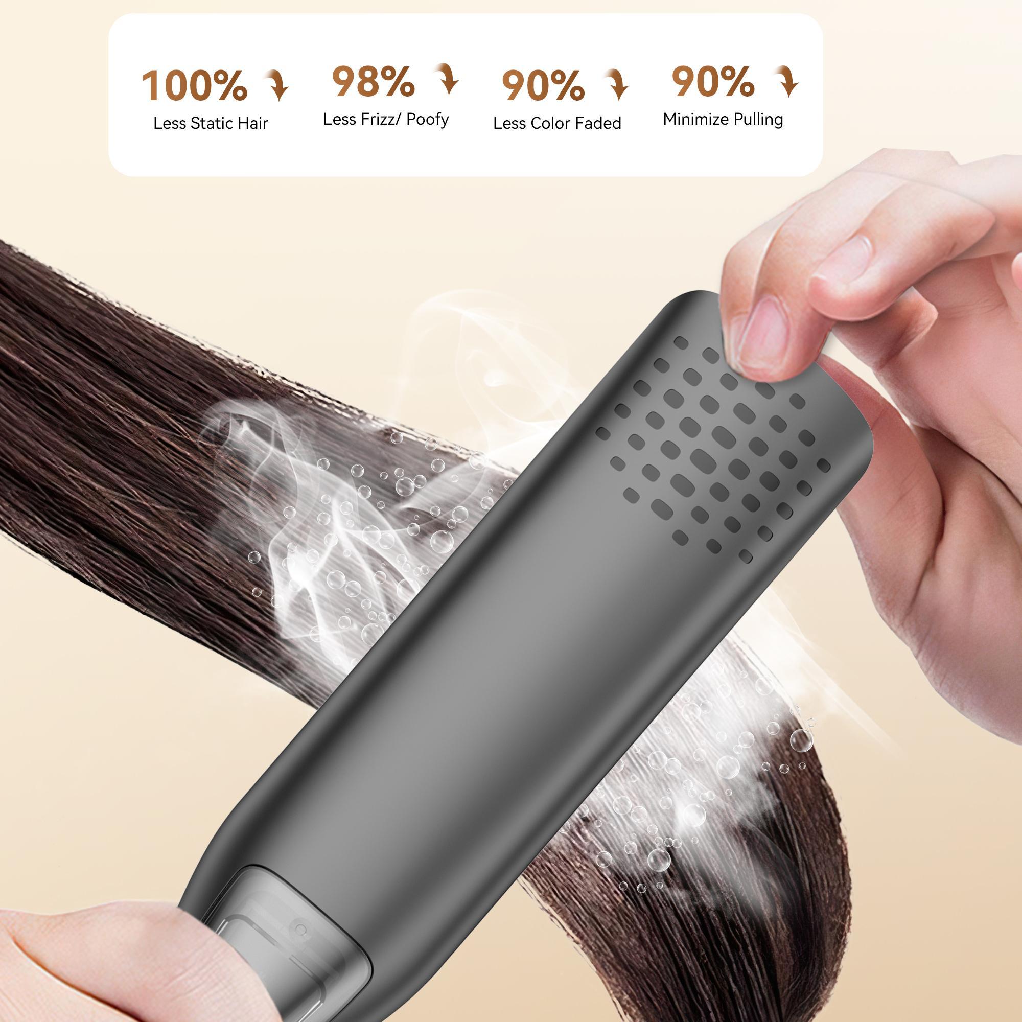 UKLISS LissVapor Unisex Hair Straightener & Curling Tool - US Plug, Adjustable, 2-Year Warranty, Steam Protection, Infrared Protection, Frizz Control, Softening & Smoothing, for All Hair Types