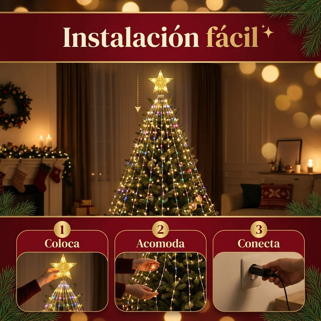 Instalación de las luces en tres pasos