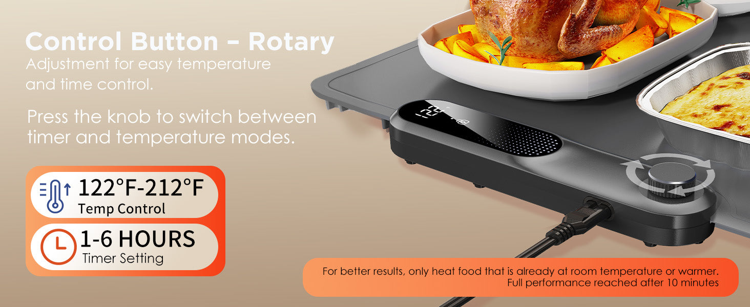Rotary temperature and timer control