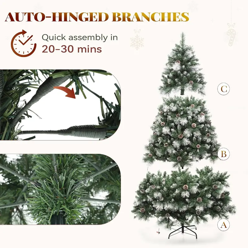 Scotch pine branch construction