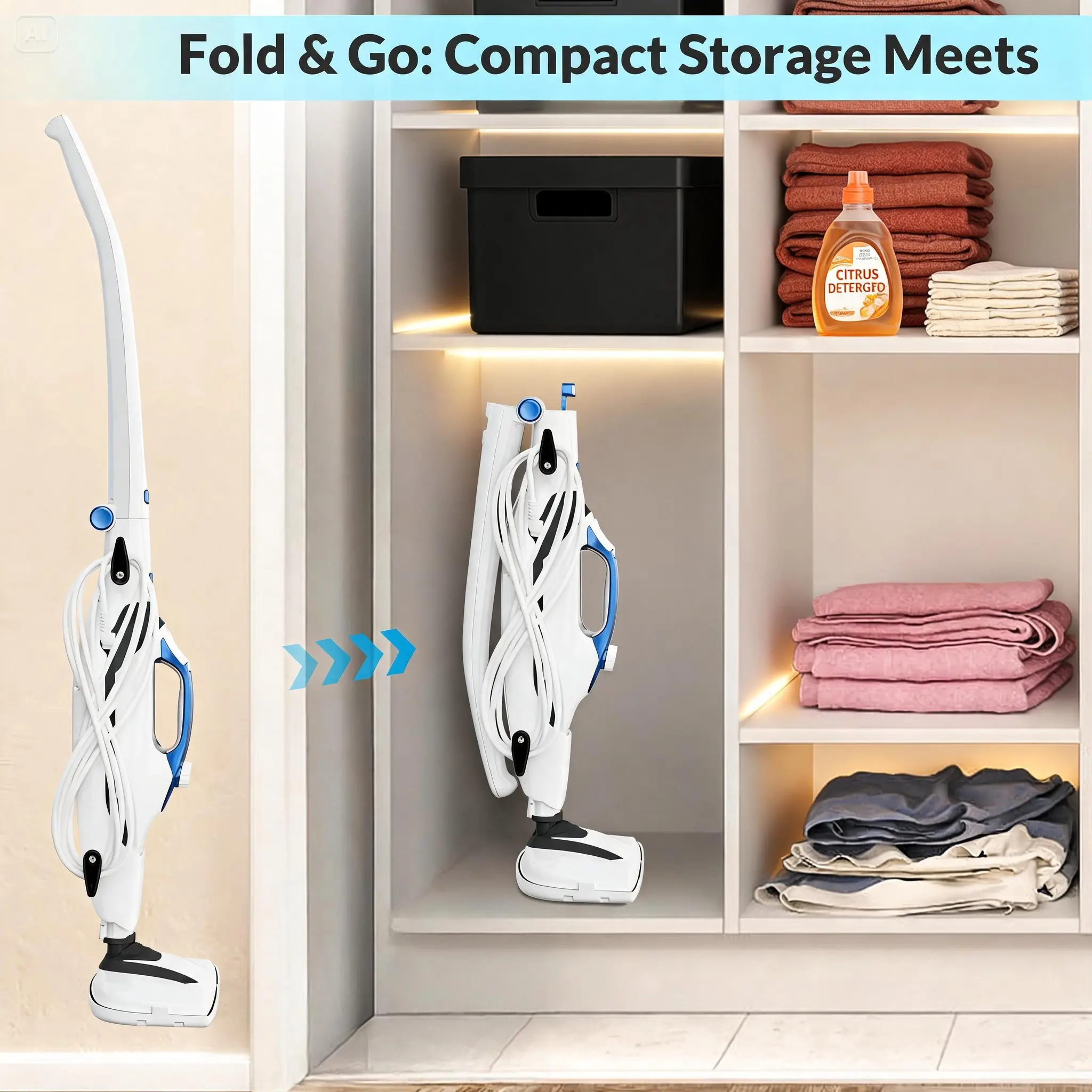 GLEEHILL 10-in-1 Steam Mop with Handheld Steamer
