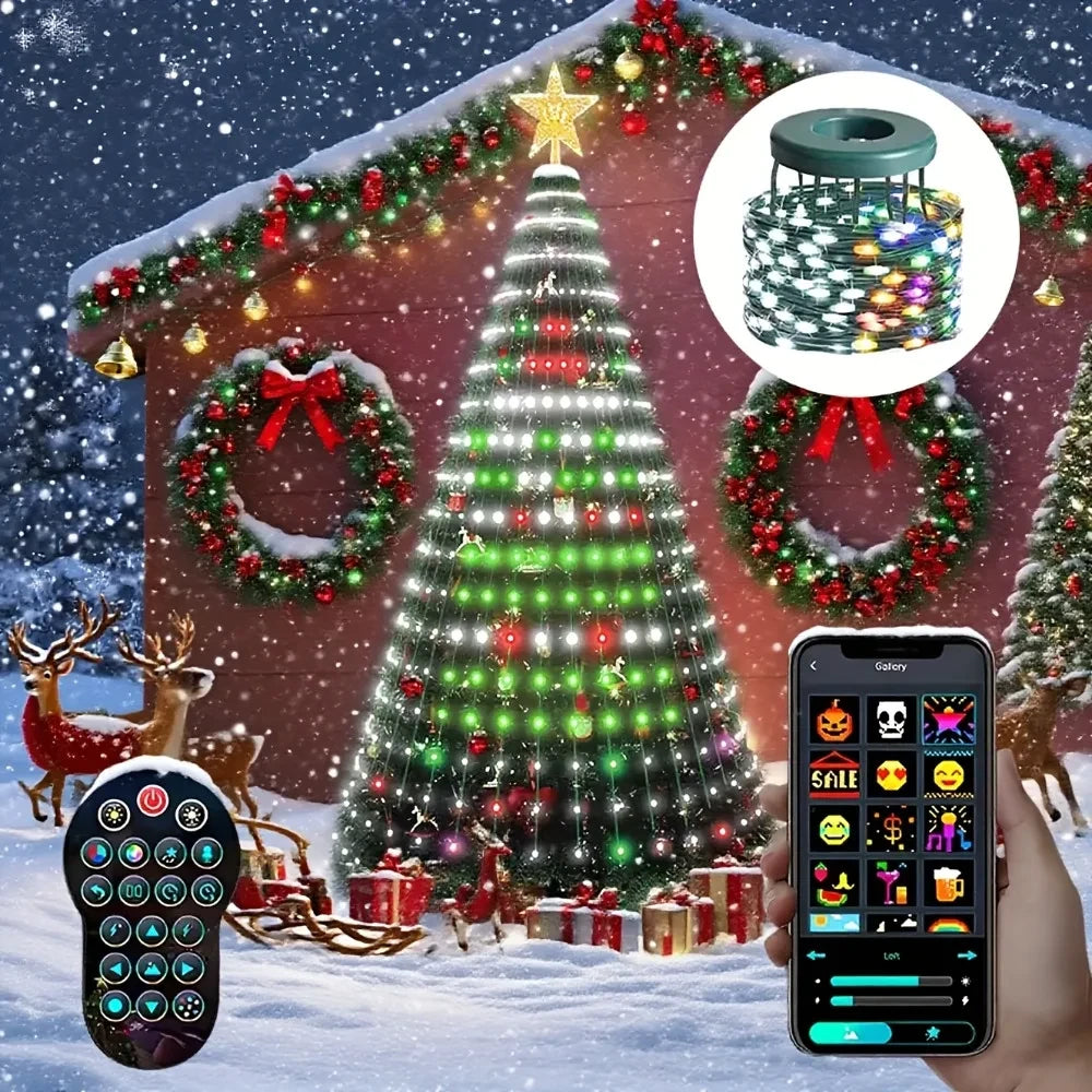 Smart LED Christmas Tree Lights 1.8m-400leds Us Plug