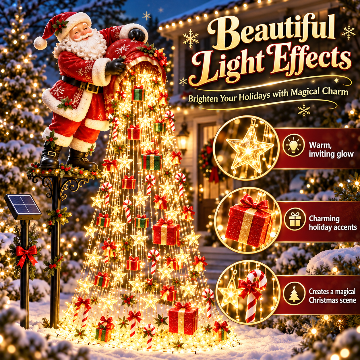 🎅 Santa’s Magic Pour – Flowing LED Christmas Garden Light🎁
