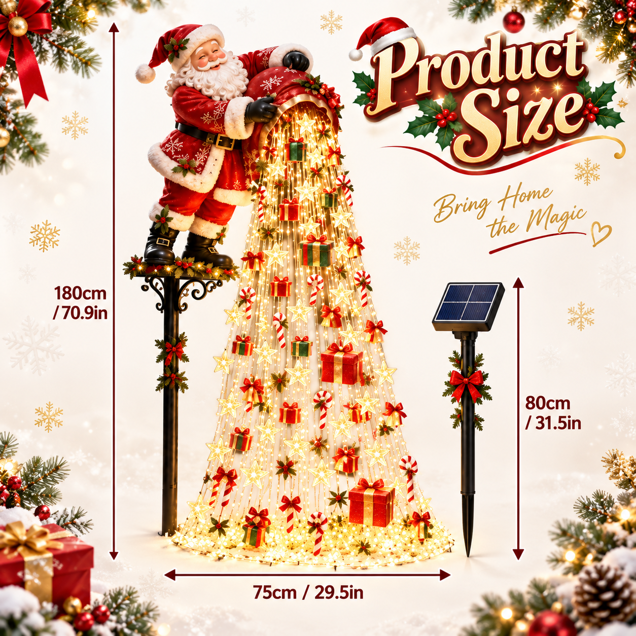 🎅 Santa’s Magic Pour – Flowing LED Christmas Garden Light🎁