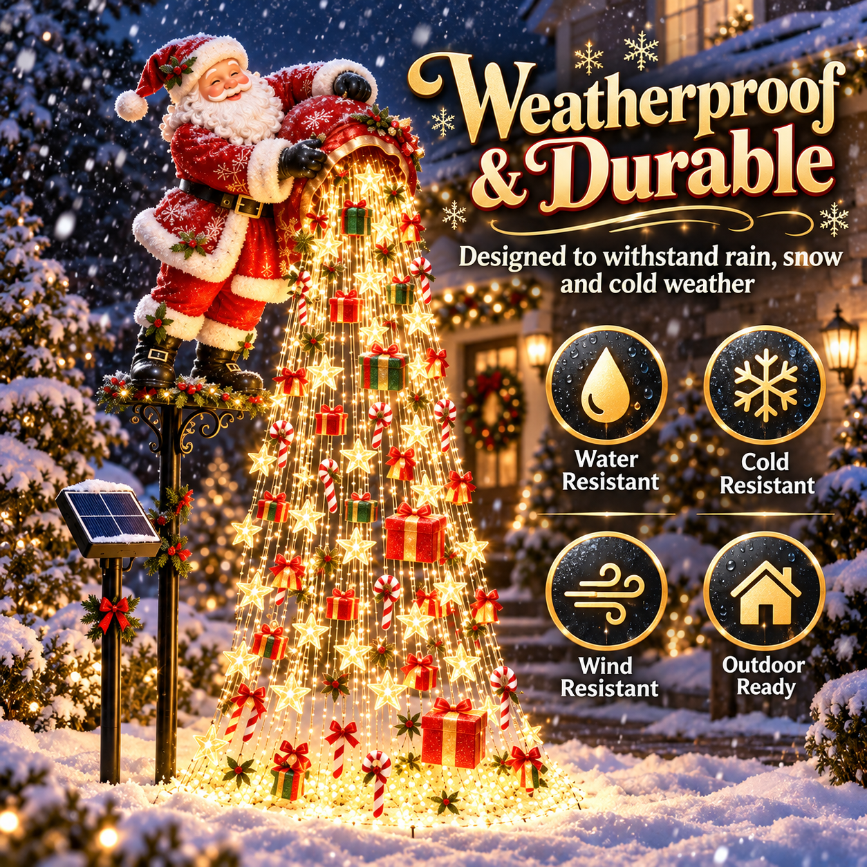 🎅 Santa’s Magic Pour – Flowing LED Christmas Garden Light🎁