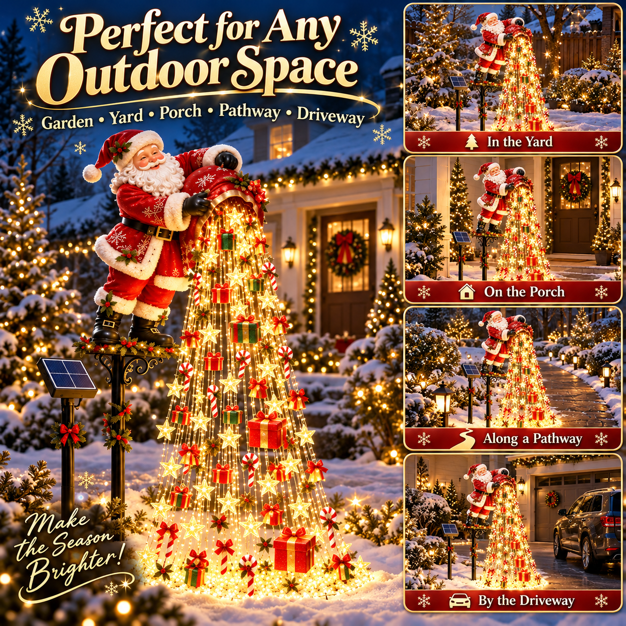 🎅 Santa’s Magic Pour – Flowing LED Christmas Garden Light🎁