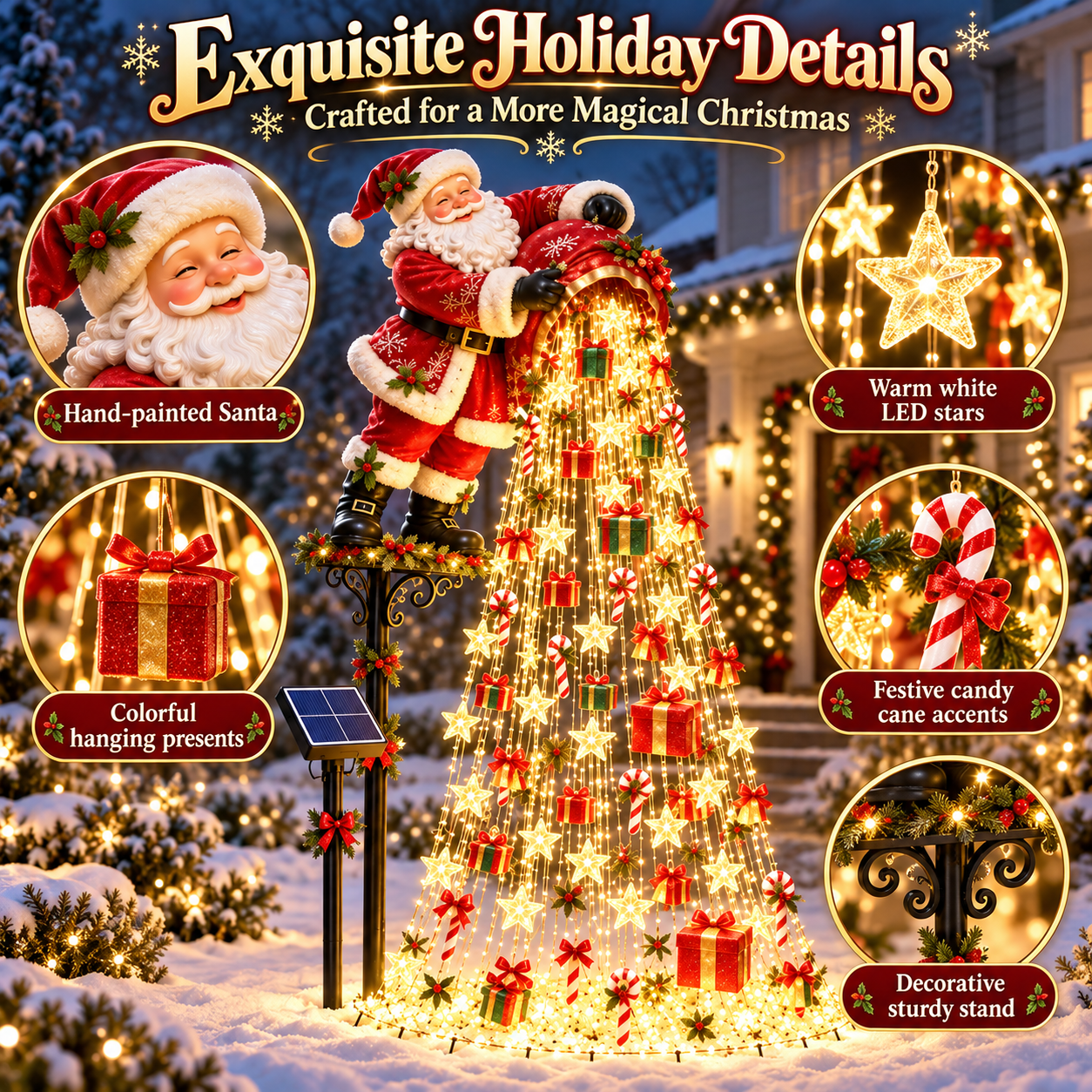 🎅 Santa’s Magic Pour – Flowing LED Christmas Garden Light🎁