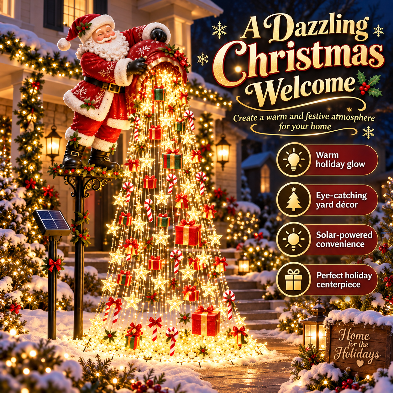 🎅 Santa’s Magic Pour – Flowing LED Christmas Garden Light🎁