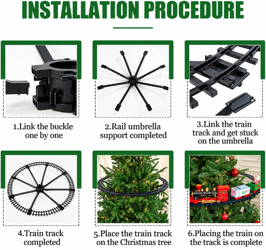 TreeTrack Train – Elevated Christmas Tree Train Set