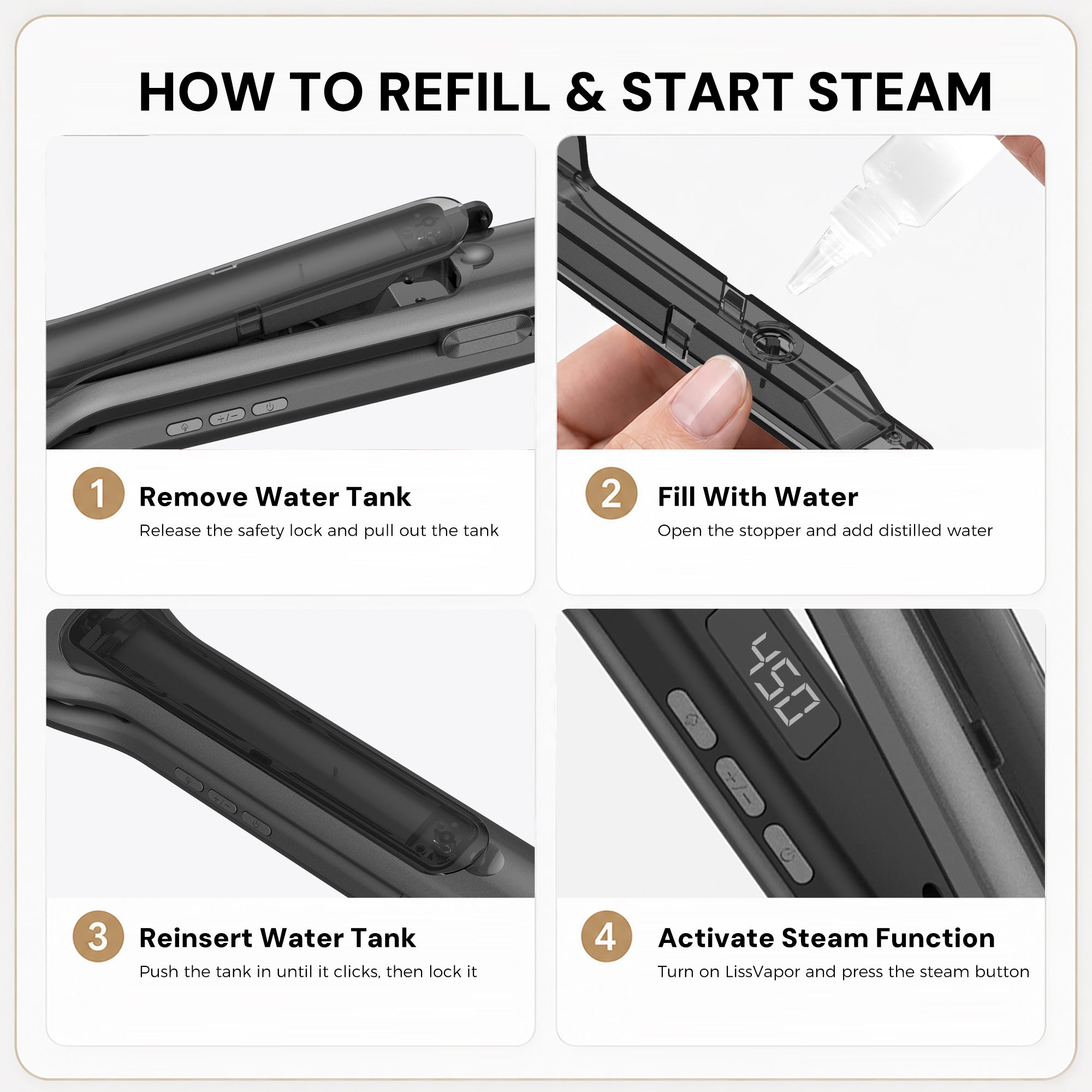 Steam Hair Straightener & Curling Tool, Infrared Protection, Frizz Smoothing for All Hair Types