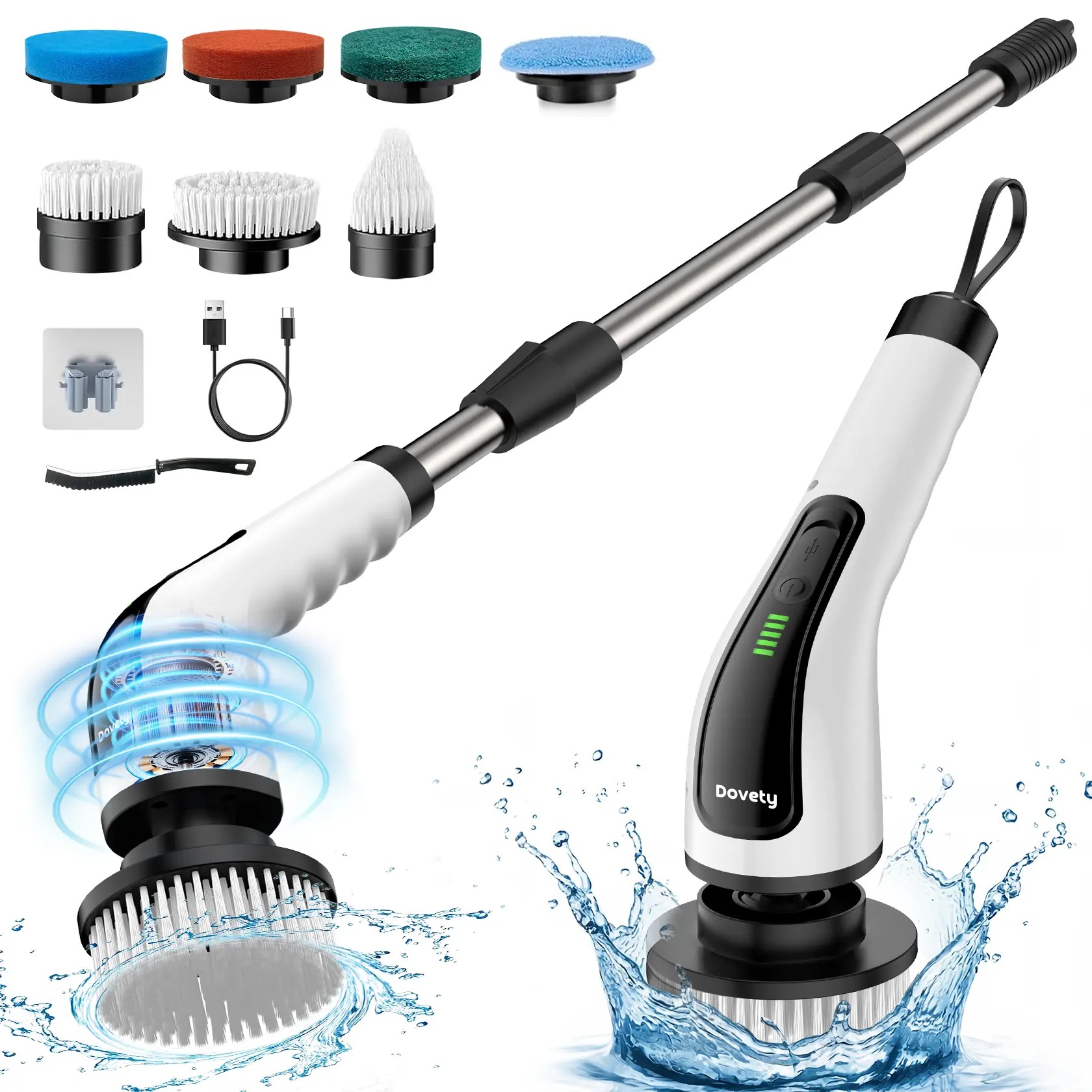 Dovety BC-02 Electric Spin Scrubber for Household - Cordless