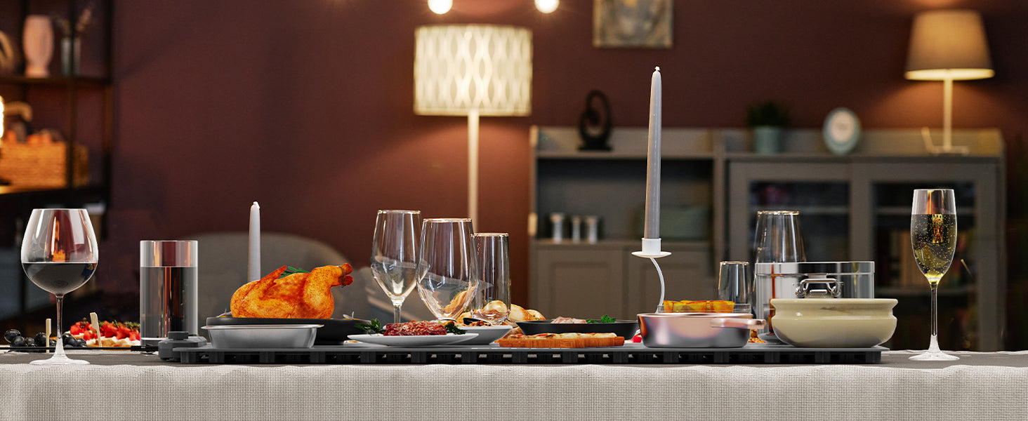 Food warming mat used for buffet serving