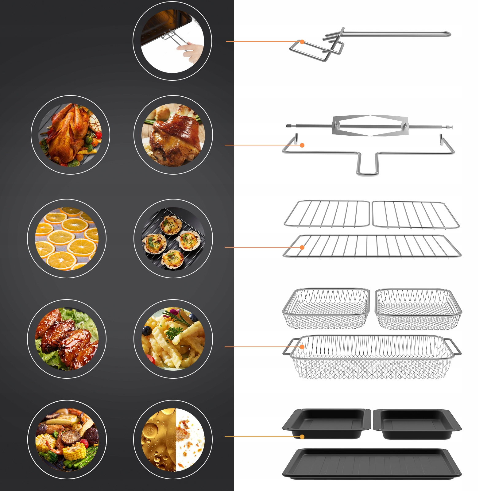 Included air fryer accessories