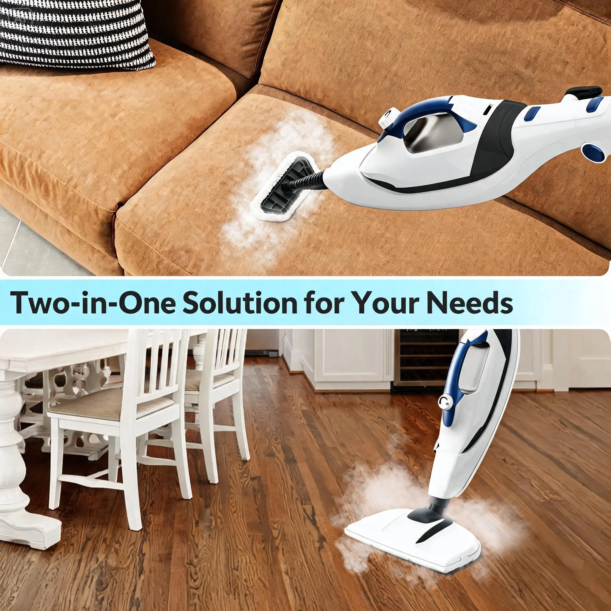 GLEEHILL 10-in-1 Steam Mop with Handheld Steamer
