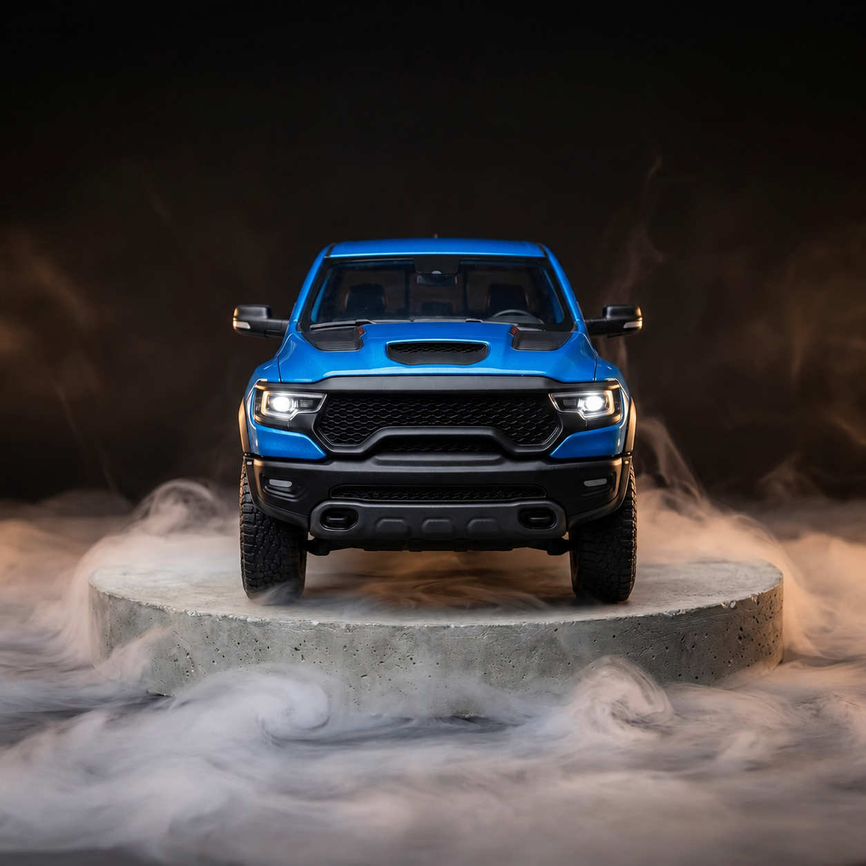 Blue TRX truck diffuser, front view