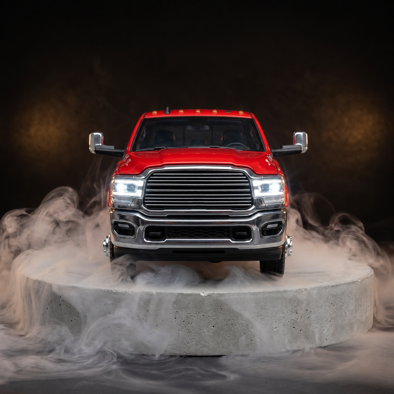 Red Ram truck diffuser, front view