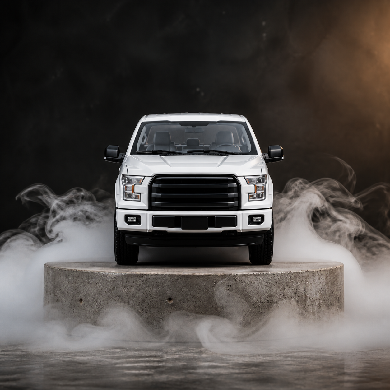 F-150 White truck diffuser, front view