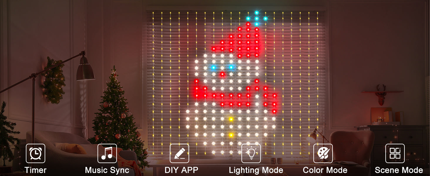 smart led curtain lights