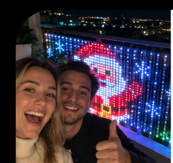 BDZUML Smart LED Balcony Christmas Lights