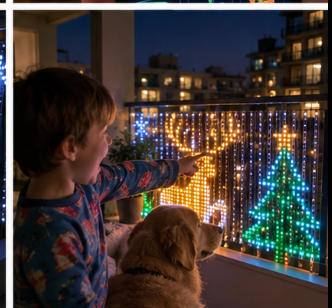 BDZUML Smart LED Balcony Christmas Lights