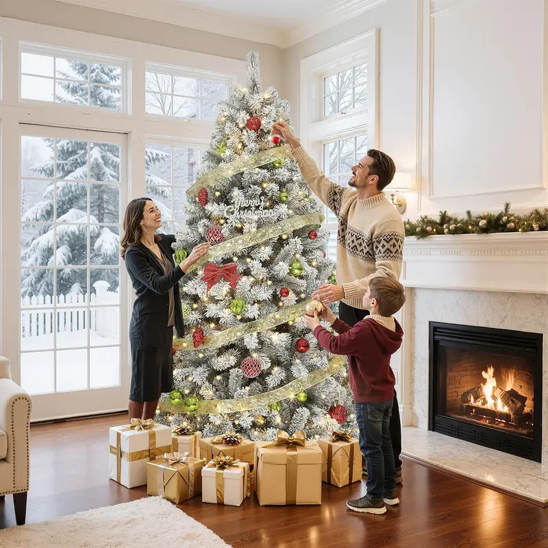 Decorated Snow White Christmas tree