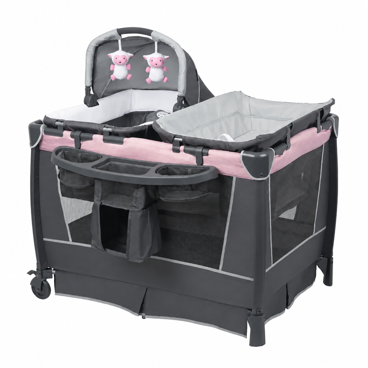 Portable Baby Playard with Bassinet & Changing Table