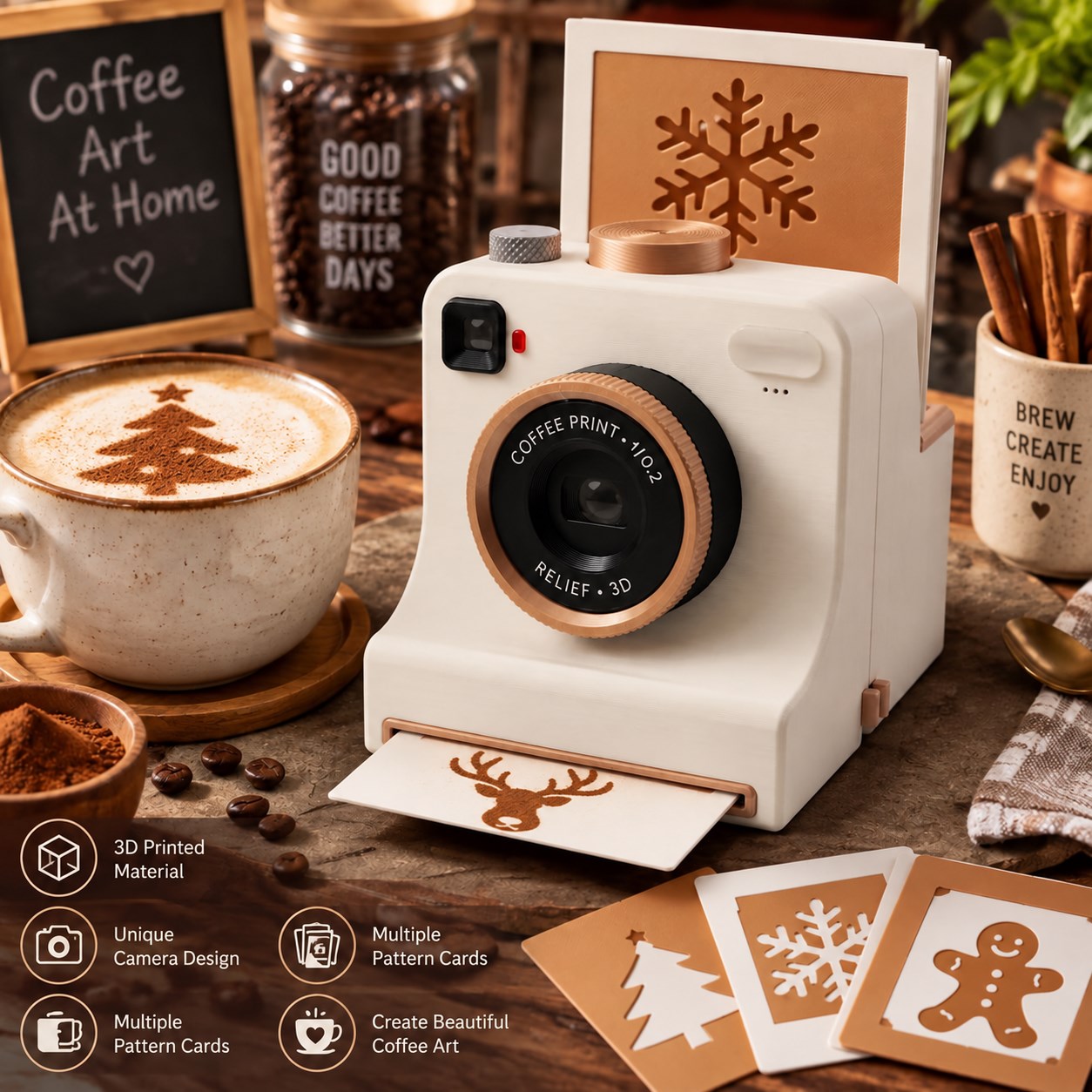 Christmas latte art camera image 5