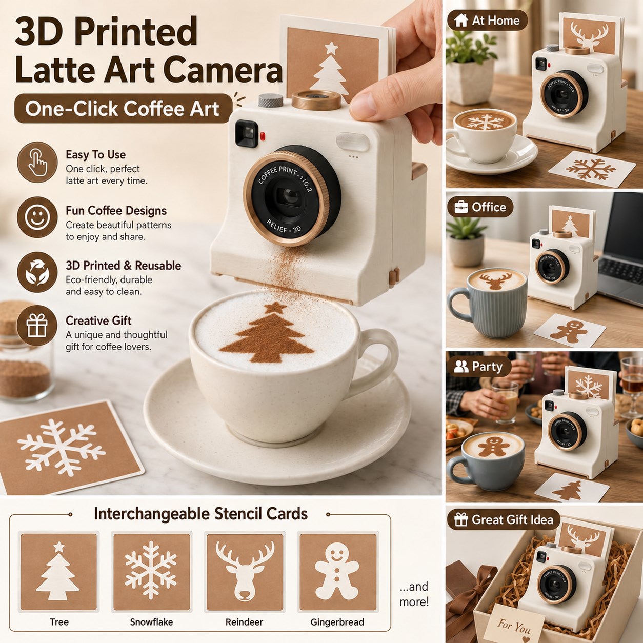 Christmas latte art camera image 7